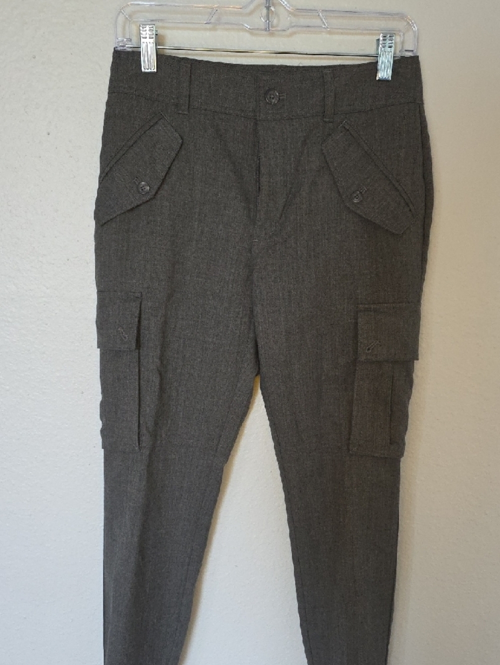 Ralph Lauren Womens Gray Cargo Pants with Flap Pockets